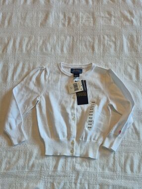 Polo Ralph Lauren girls 3 3T white cardigan NWT